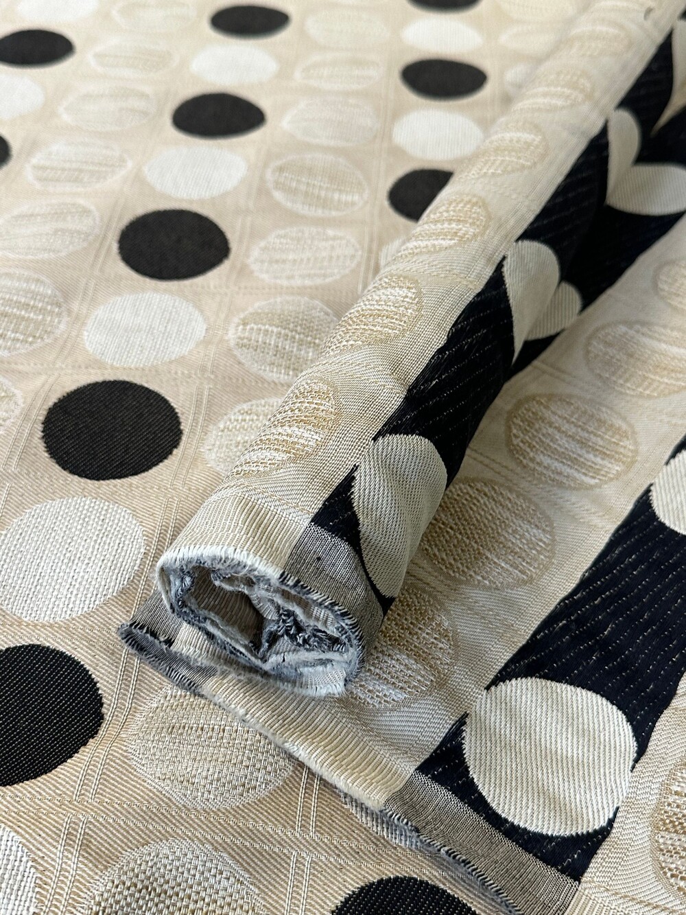 Upholstery Drapery Cotton Polyester Blend 54" Fabric Circles